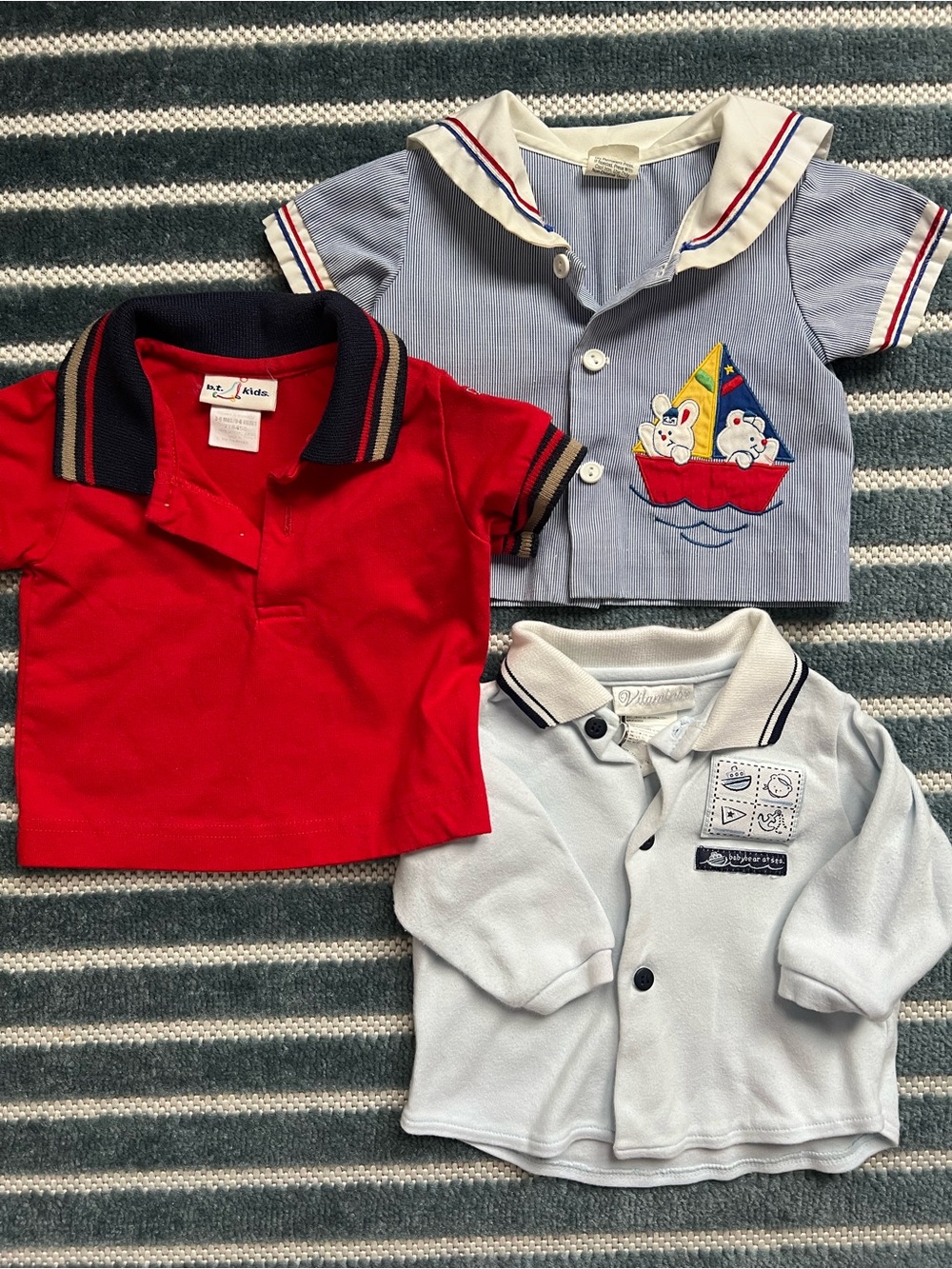 Vintage Preppy Baby Boy Shirt Lot 3/6 Months